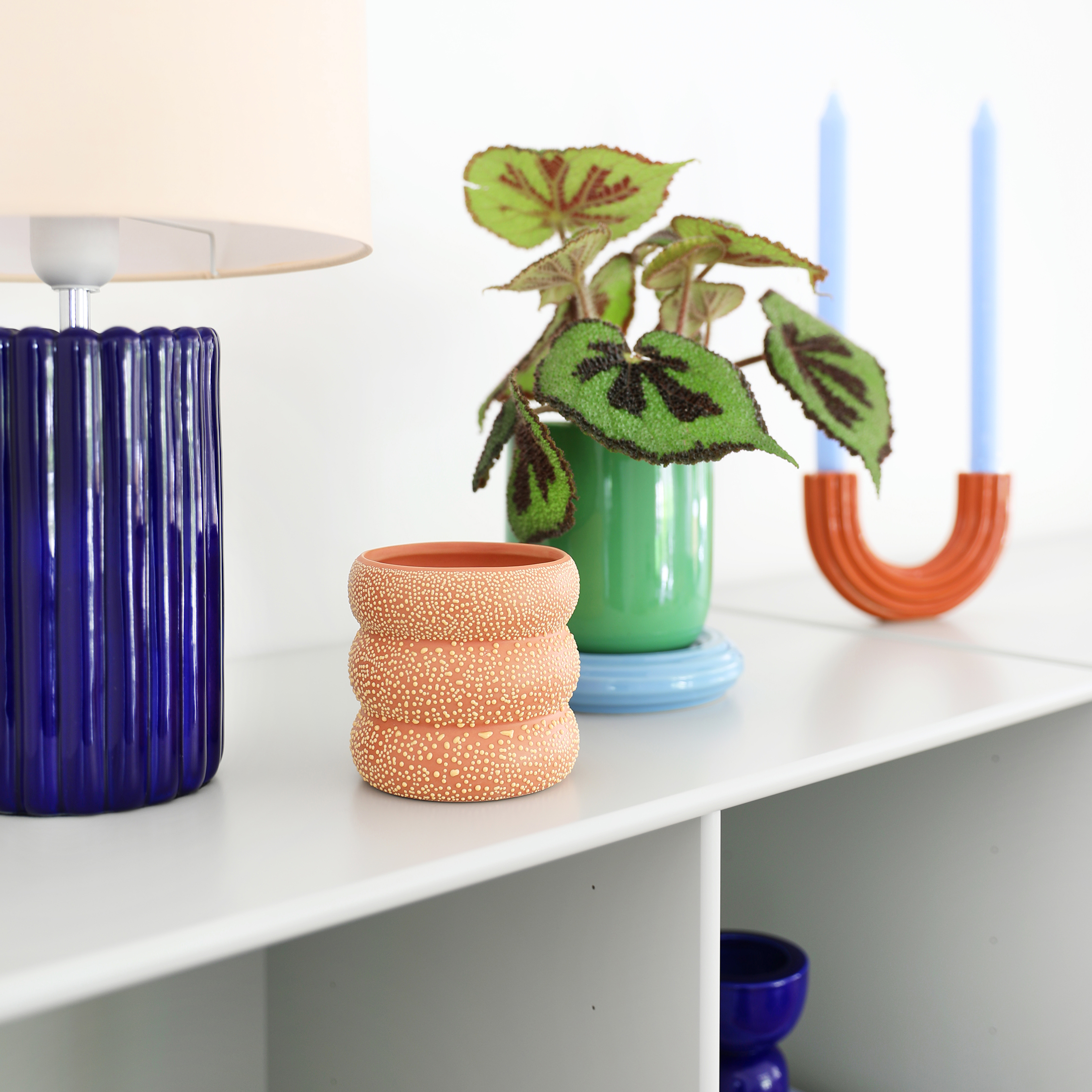 &K Amsterdam Klevering 花瓶 フラワーベース &Klevering アンドクレベリン フラワーベース TILE ピンク 高さ